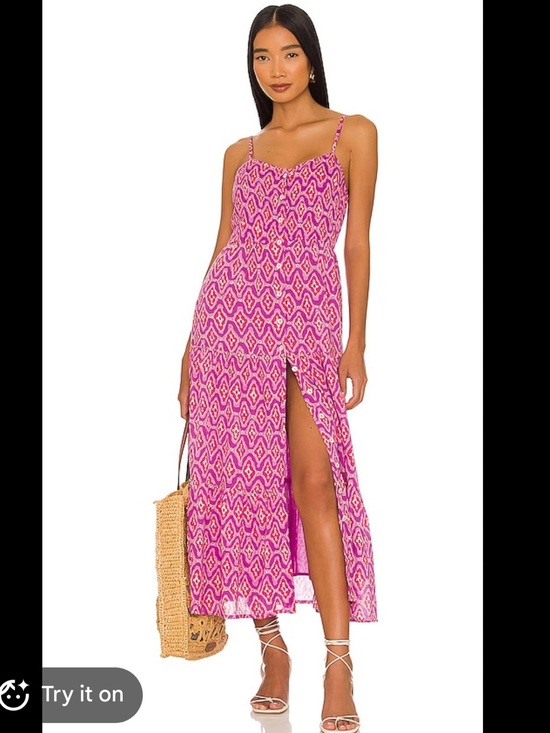 Banjanan Dresses & Skirts - Banjanan Beryl Button Down Midi Dress In Surreal Dream Mauve